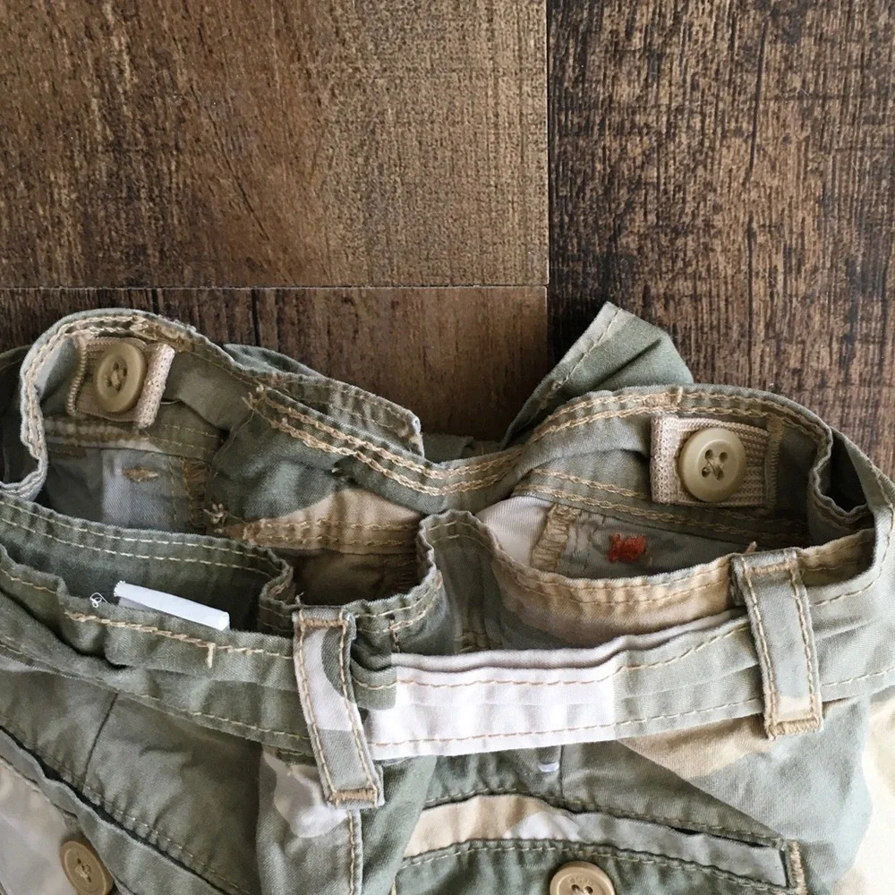 GAP Kids Bow belt Camo Shorts with Embroidery
